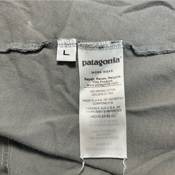 Patagonia Bear Logo Organic Cotton Tee Shirt Slim Fit Men’s Size Large L 🌿 - Picture 8 of 11